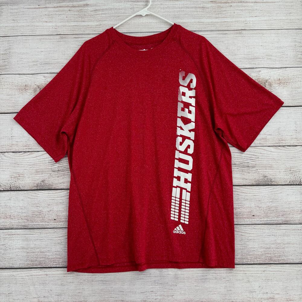 Adidas Climalite Nebraska‎ Cornhuskers Performance T-Shirt Mens XL Red